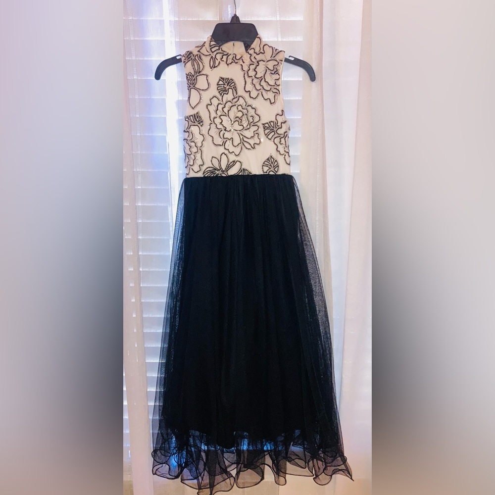 Xtraordinary Sparkly Black and White Embroidered Dress